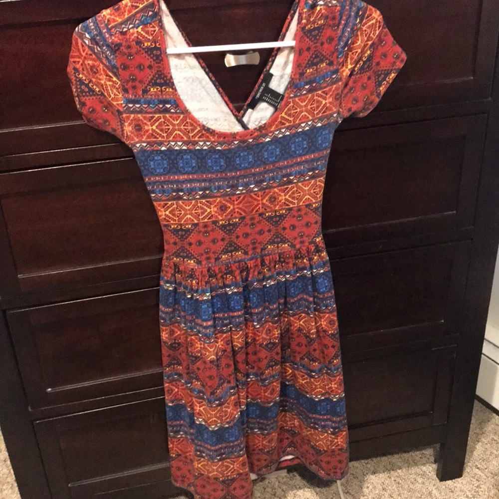 Open back Aztec dress